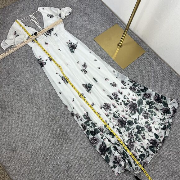 Show Me Your Mumu Dress Womens Small White Faye Flutter Maxi Floral Wedding USA - Picture 7 of 10